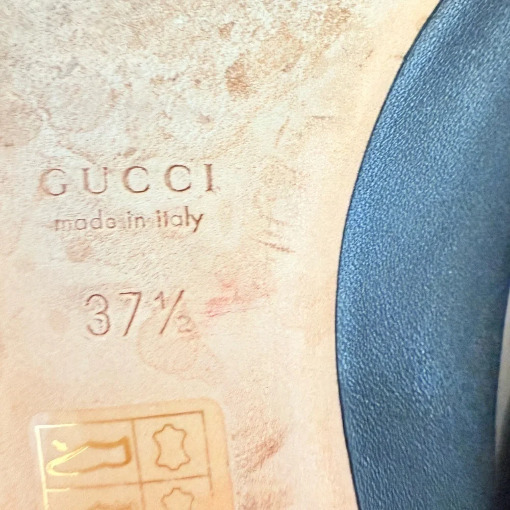 Gucci Horsebit Miro Soft Ballet Flats Black Leather Slip On Ballerina EU 37.5